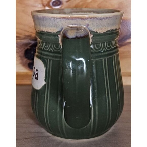 Cracker Barrel Green & Brown "Grandpa" Ceramic Coffee Mug Cup - Picture 5 of 13